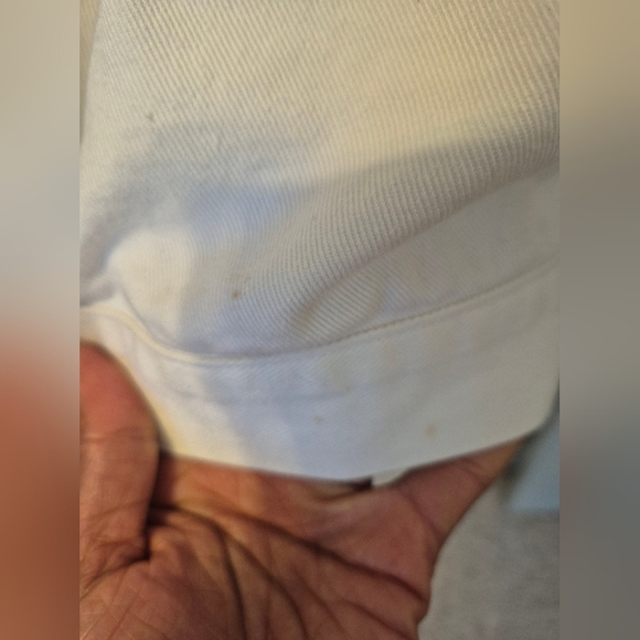 Vintage Petite Sophisticated White Cotton Boho Chic Button Front Jean Jacket(M) - Picture 7 of 10